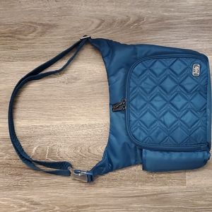 Lug Sidecar crossbody bag/waist pack in ocean blue EUC
